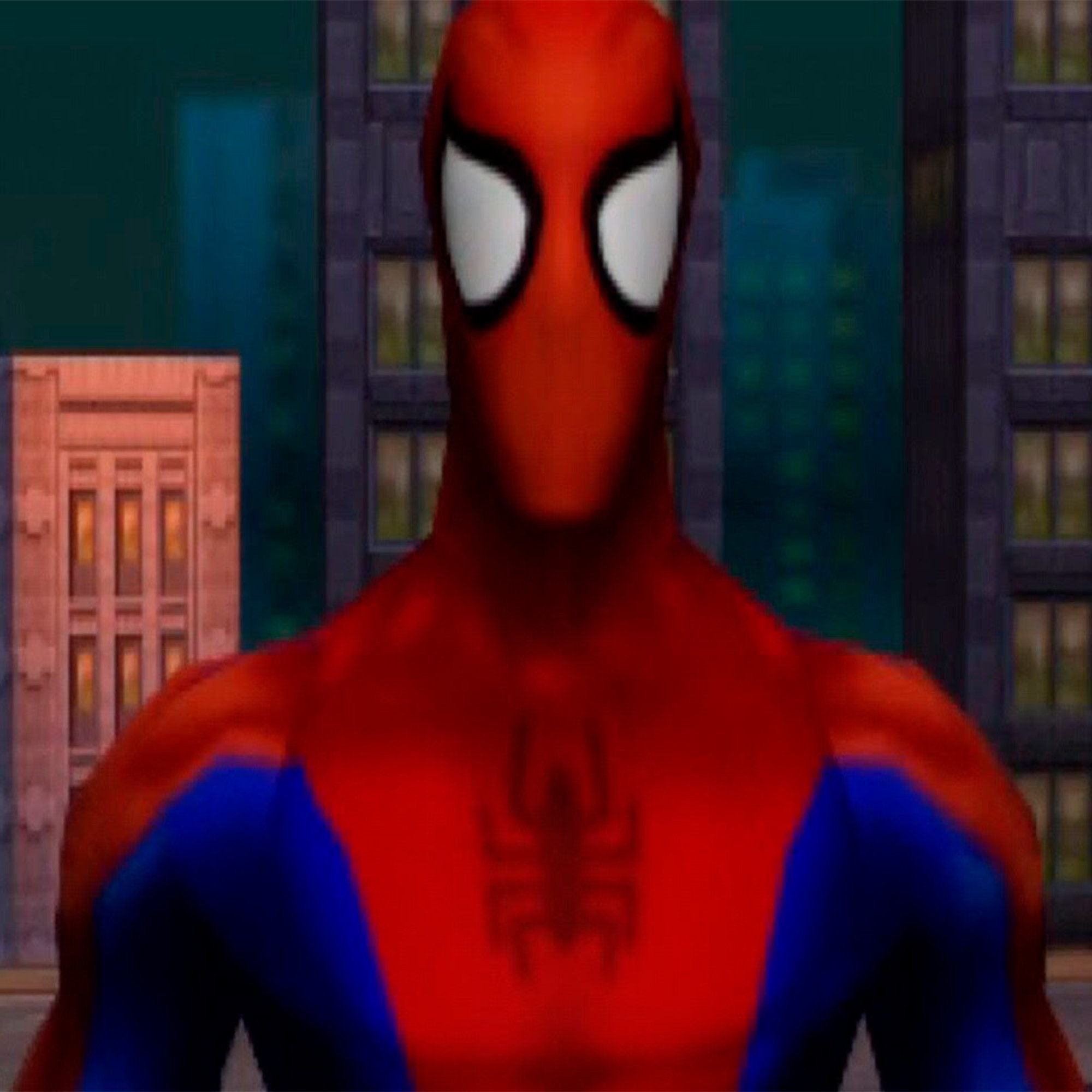 This mod adds the gloriously chunky PS1 Spider-Man outfits to new