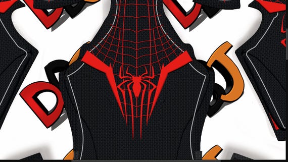 Miles Morales Suit TASM2 Flat Pattern (Digital File)
