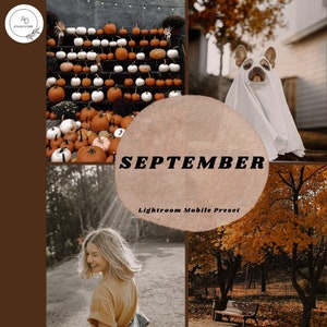 Mobile Lightroom Preset, Instagram Preset | Autumn Fall September Aesthetic