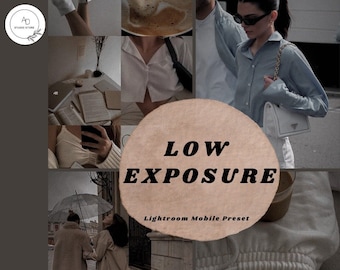 Mobile Lightroom Preset, Instagram Preset | Low exposure Aesthetic