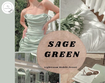 Mobile Lightroom Preset, Instagram Preset | Sage Green Aesthetic