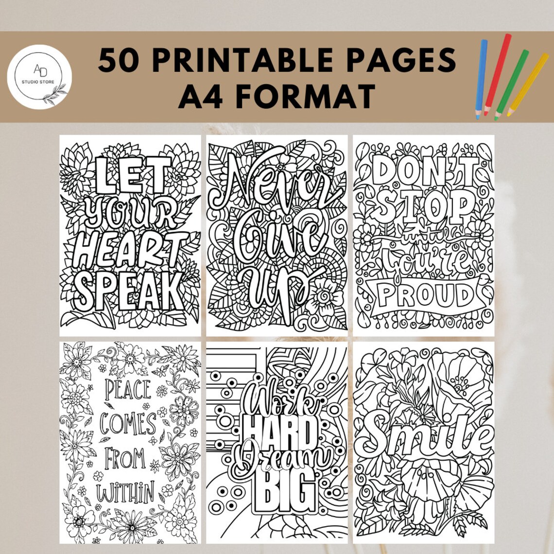 50 Meditative Mandala Quotes Coloring Pages | Color Your World