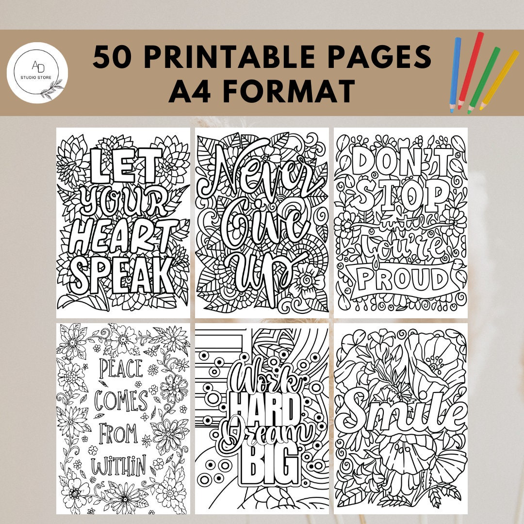 50 Meditative Mandala Quotes Coloring Pages Color Your World Printable