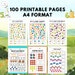 100 Printable Number Tracing and Counting Worksheets for Preschool ...
