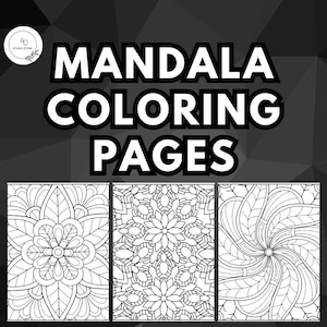 50 pagine da colorare di mandala meditativi / Colora il tuo mondo / Fogli stampabili / Download digitale istantaneo