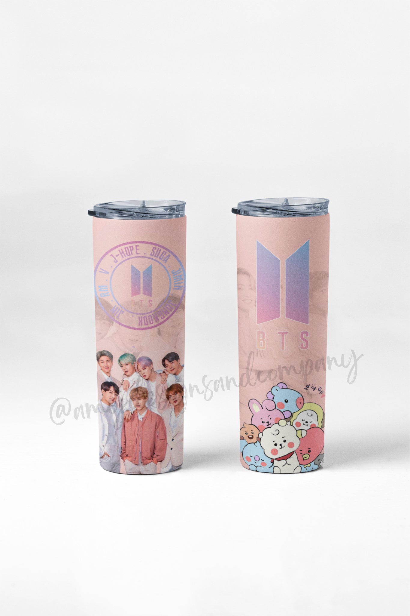 BTS Tumbler 20 oz bts collage blend art tumbler cup, perfect gift