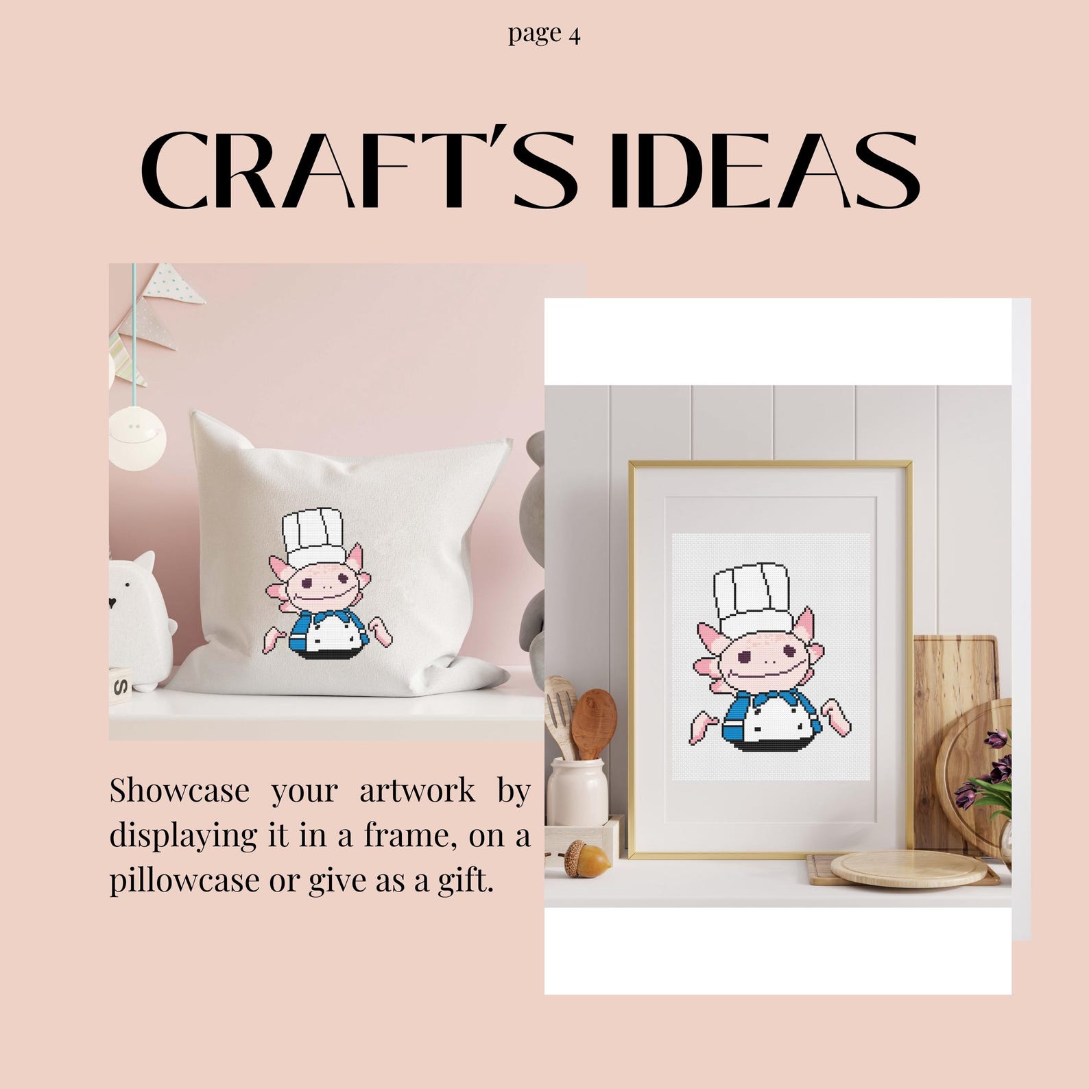Overcooked Newt Chef Cross Stitch Pattern: Easy Design (digital ...
