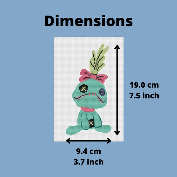 Lilo and Stitch Scrump Doll Cross Stitch Pattern: Easy