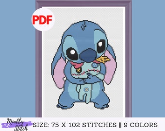 Stitch and Scrump Cross Stitch Pattern PDF instant download | easy for beginner