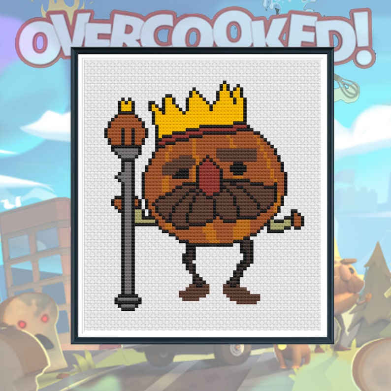 Overcooked Onion King Cross Stitch Pattern Cute Character Etsy