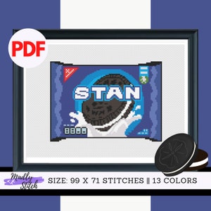 Personalized Cookies Name Cross Stitch Pattern PDF | Modern & Easy for Beginners | Instant Download Gift