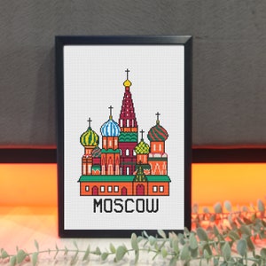 St Basil&#39;s Cathedral Cross Stitch Pattern PDF Landmark Series - Moscow