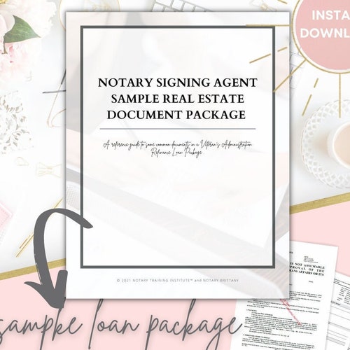 SAMPLE LOAN DOCUMENTS Printable Digital Download Notary Loan Etsy