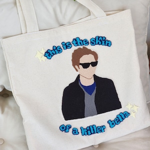 Edward Cullen Tote Bag – Handmade Twilight Tote – Punch Needle Edward Cullen Bag – Twilight Fan Gift – Custom Twilight Tote Bag – Handmade