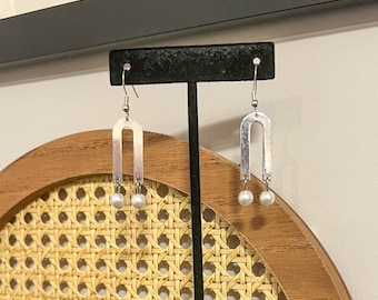 Silver and Pearl Earrings