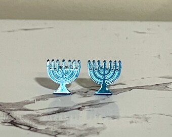 Menorah Earrings