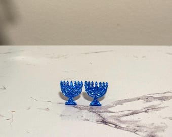 Menorah Earrings