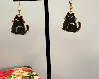 Black Cat Earrings
