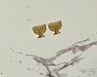 Menorah Earrings
