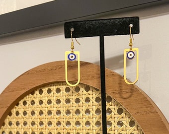 Gold Evil Eye Earrings