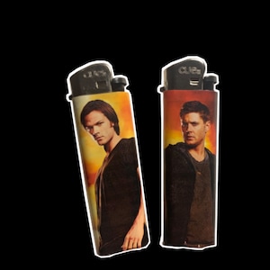 Supernatural lighter set - Jensen ackles, tv show super fan dean winchester family castiel, sam and dean