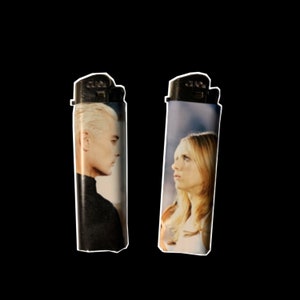 Buffy and Spike lighter set - 90&#39;s tv show the vampire slayer and spike spuffy SMG vampire angel nostalgia show