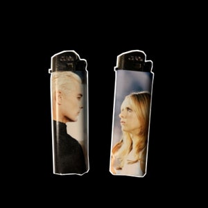 Buffy and Spike lighter set - 90's tv show the vampire slayer and spike spuffy SMG vampire angel nostalgia show