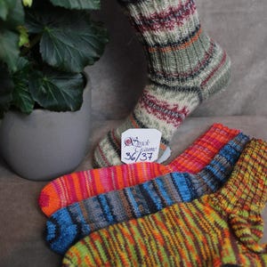 Hand-knitted socks in size 36/37