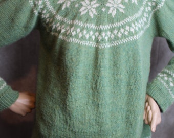 Handgestrickter Damen Norweger-Pullover