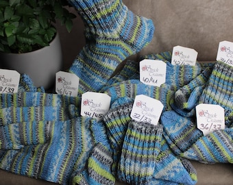 Chaussettes décontractées tricotées à la main en coton, disponibles en différentes tailles