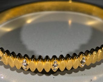 Élégant bracelet jonc à charnière en plaqué or, acier inoxydable, bracelet sans ternissement