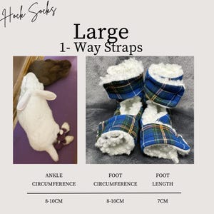 Calcetines de piel de conejo talla grande (tiras unidireccionales)