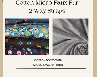 Cotton Micro Faux Fur Hock Socks (2-Way Straps)