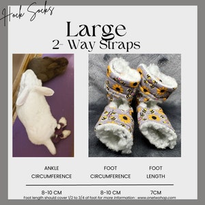 Size-Large Rabbit Hock Socks 2-way straps image 1