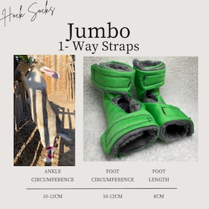 サイズ: ジャンボラビットホックソックス（片側ストラップ）