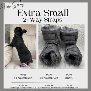 Size: Extra Small Rabbit Hock Socks (2-way straps)