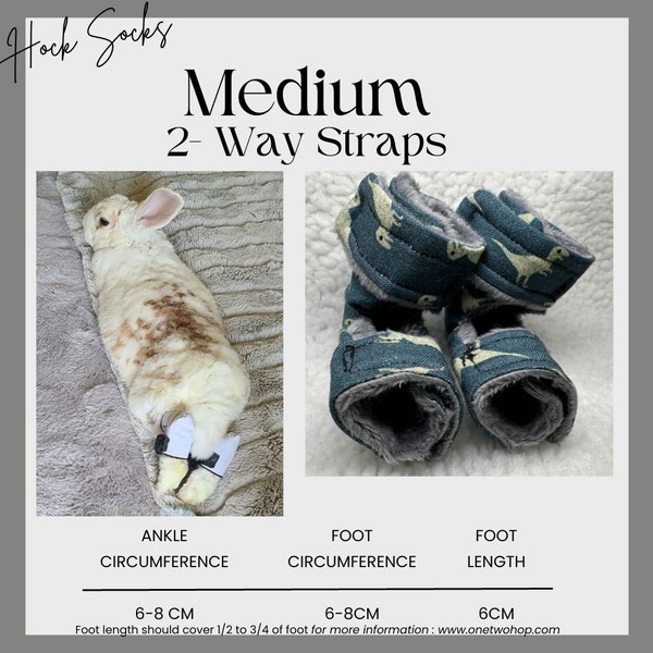 Size: Medium Rabbit Hock Socks (2-way straps)