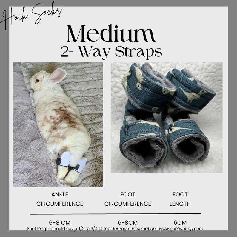 Size: Medium Rabbit Hock Socks 2-way straps image 1