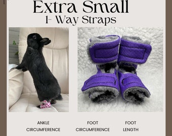 Size: Extra Small Rabbit Hock Socks (1-way straps)