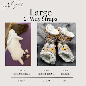 Size-Large Rabbit Hock Socks (2-way straps)