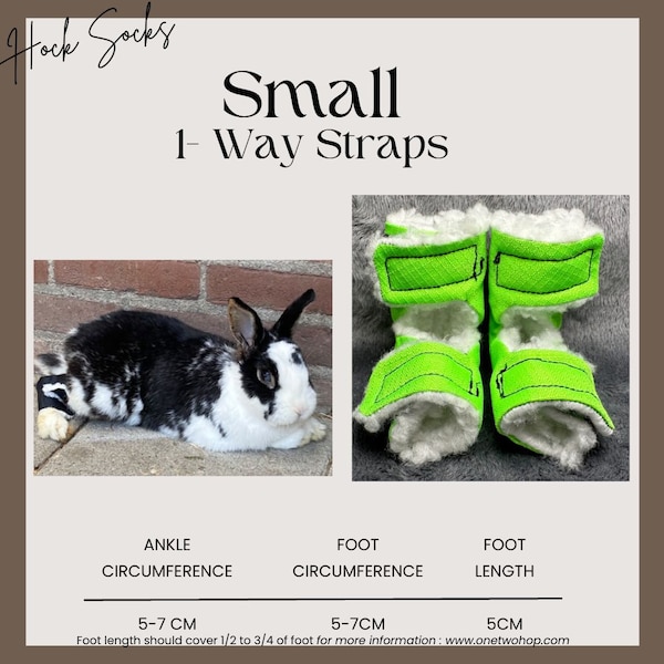 Size: Small Rabbit Hock Socks (1-way straps)