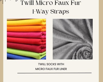 Twill Micro Faux Fur Hock Socks (1-Way Straps)