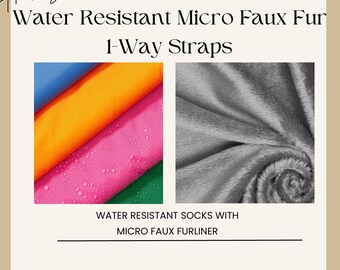 WaterResistant Micro Faux Fur Hock Socks (1-Way Straps)