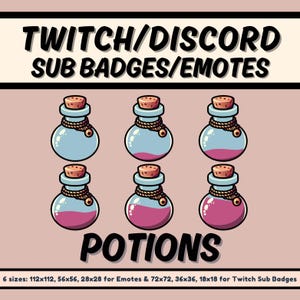 6-Pack Potion Sub Badges for Twitch