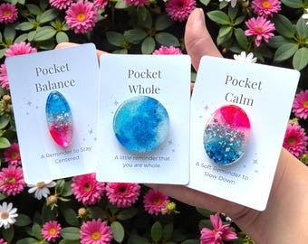 Pocket Gems – Meaningful Mini Keepsakes | Choose a Shape | Small Reminder Gift | Comfort Token | Handmade Resin Charm