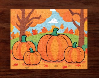 Coinvolgente puzzle di zucca per l'autunno: 252 pezzi di divertimento autunnale