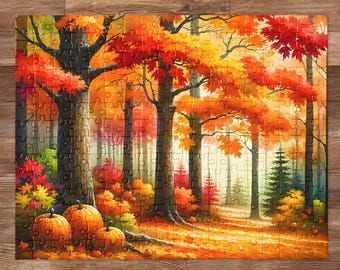 Fall’s Embrace Themed Autumn Jigsaw Puzzle With 252 Pieces