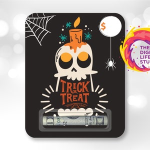 Halloween Money Card, Money Card PNG, Money Card Design, Halloween Gift Card Holder, Money Holder PNG, Sublimation Design, DIGITAL Download