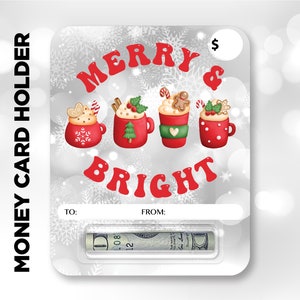 Carta denaro natalizia, Carta denaro PNG, Design carta denaro, Titolare carta regalo di Natale, Porta denaro PNG, Sublimazione carte denaro natalizio