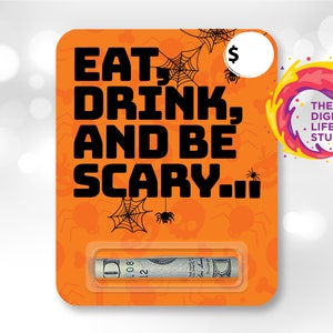 Halloween Money Card, Money Card PNG, Money Card Design, Halloween Gift Card Holder, Money Holder PNG, Sublimation Design, DIGITAL Download